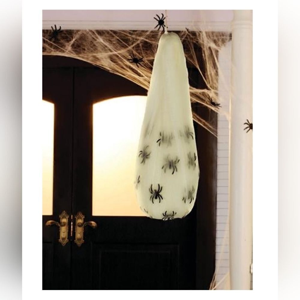New Halloween Hanging Spider Cocoon Decoration, 20"